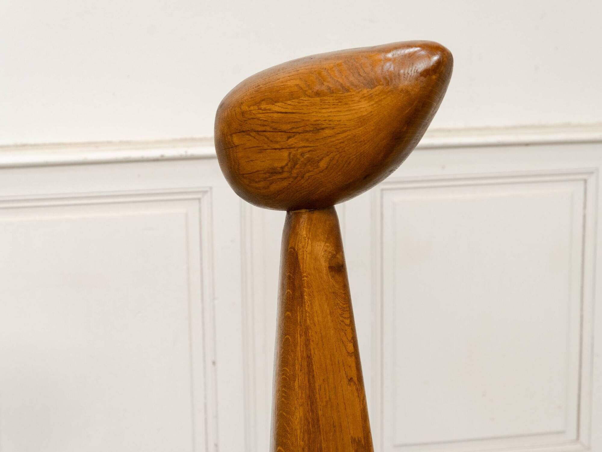 Contemporary sculpture in solid oak 1980