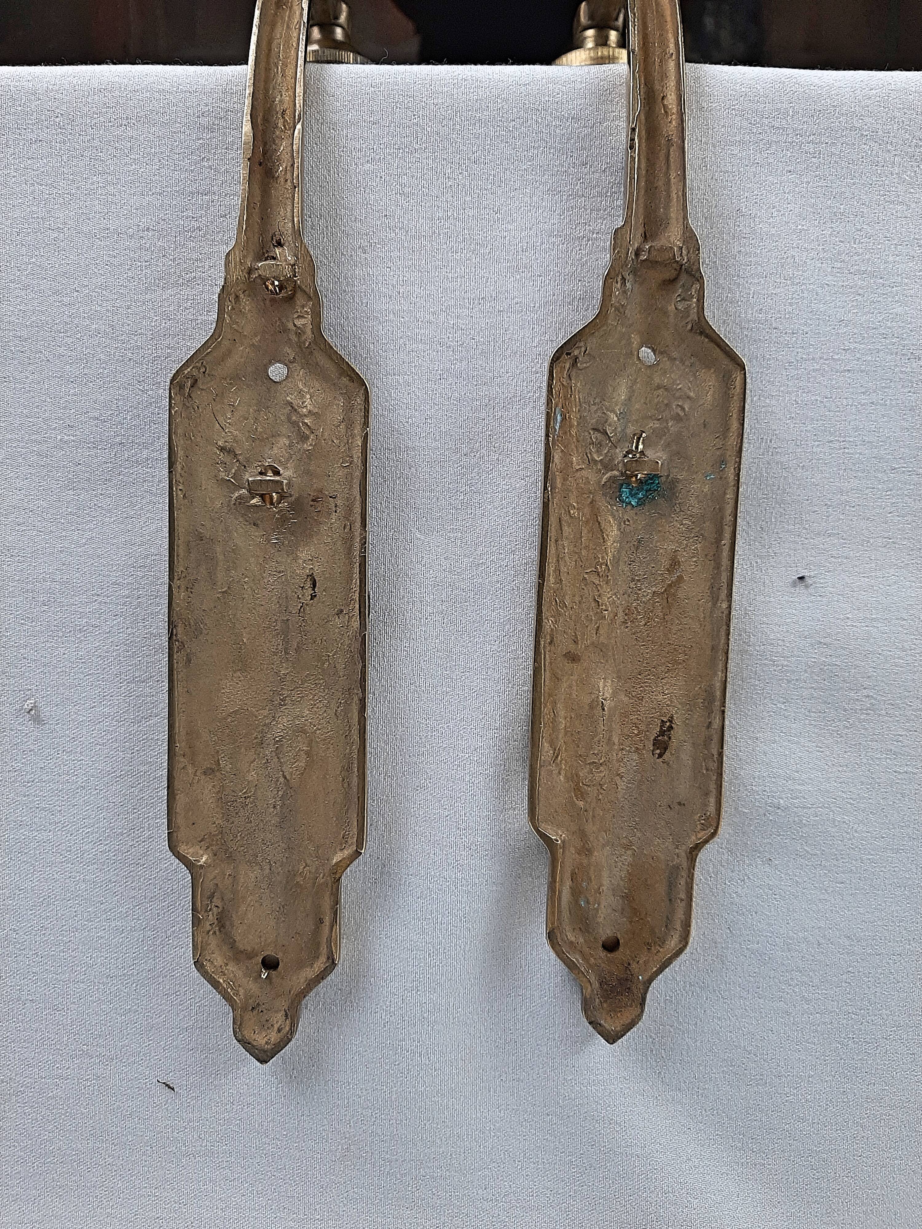 Pair of Art Deco period wall lamps