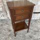 Antique Nightstand TRICOIRE Louis XVI Style Wood 2 Drawers Vintage