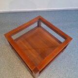 Table basse vintage en Merisier massif.