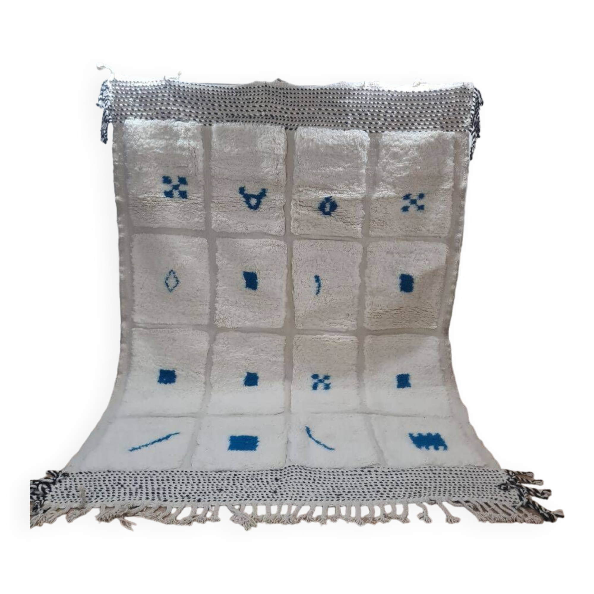 Handmade wool Berber rug 300X200 cm