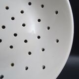 Digoin white earthenware strawberry drain plate - circa 1950 - Vintage