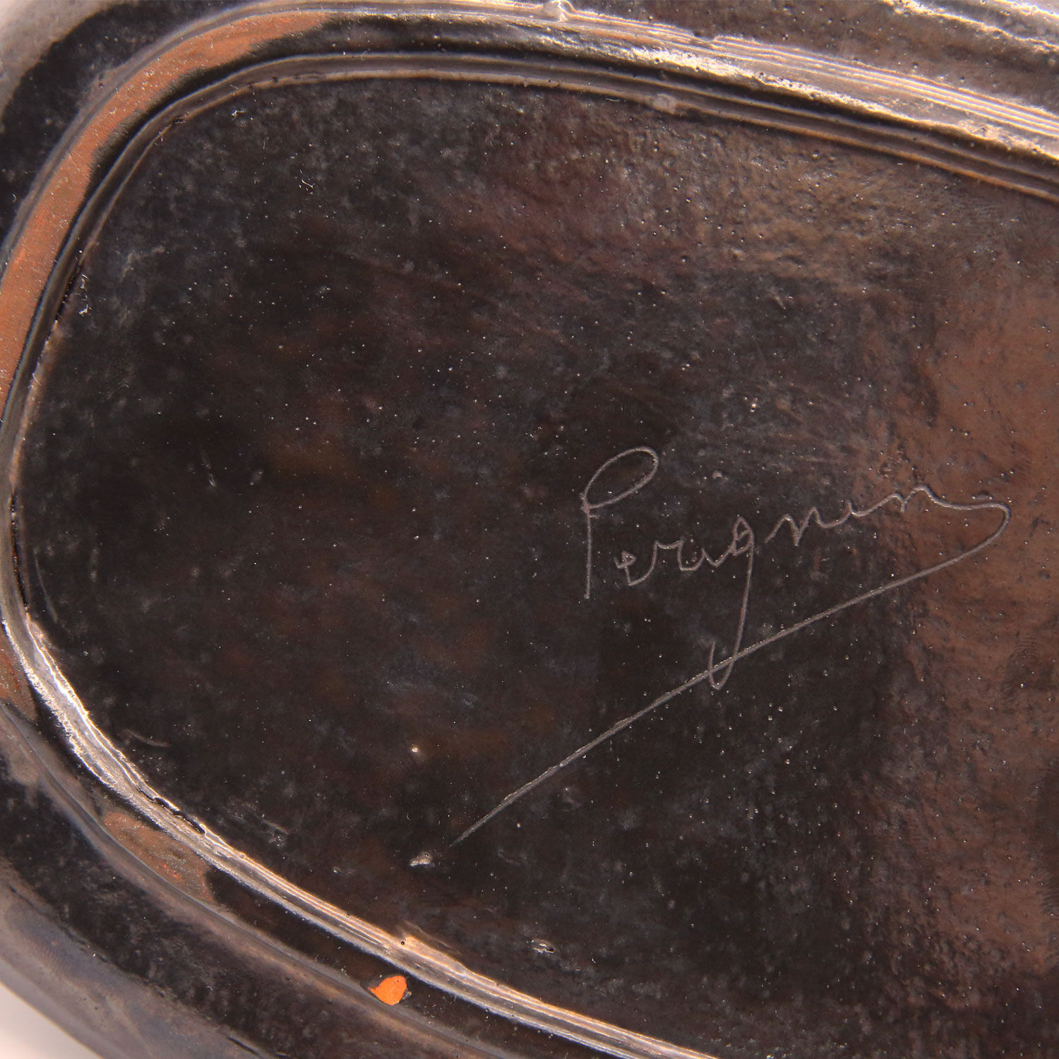 Brutalist ceramic dish Perignem from the 60s / 70s