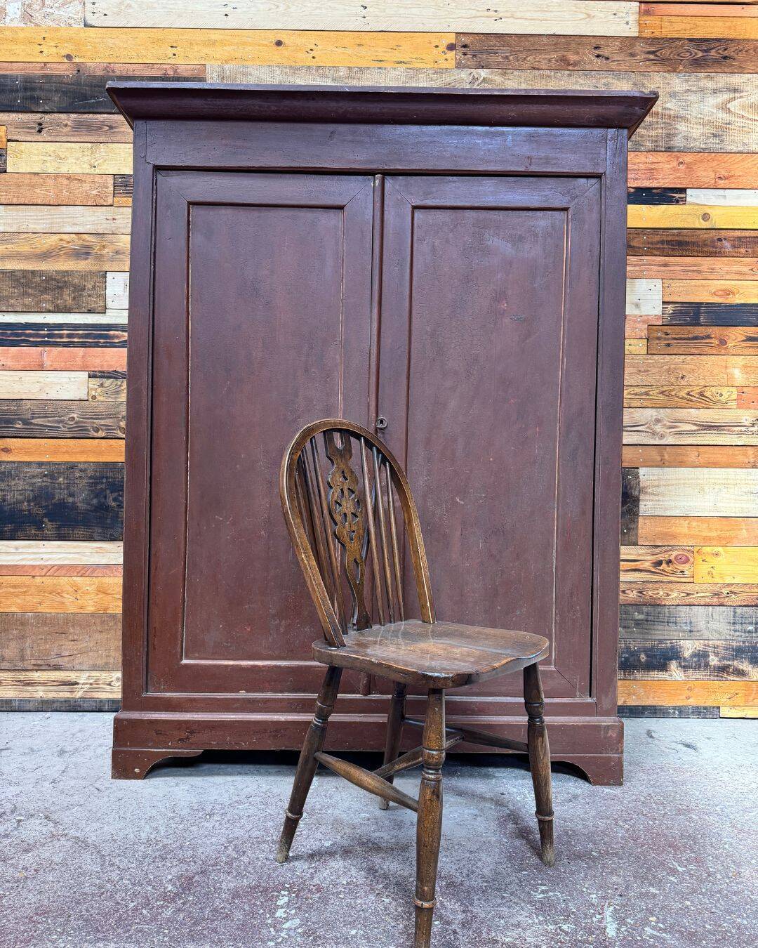 Antique Parisian wardrobe in solid wood
