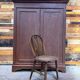 Antique Parisian wardrobe in solid wood