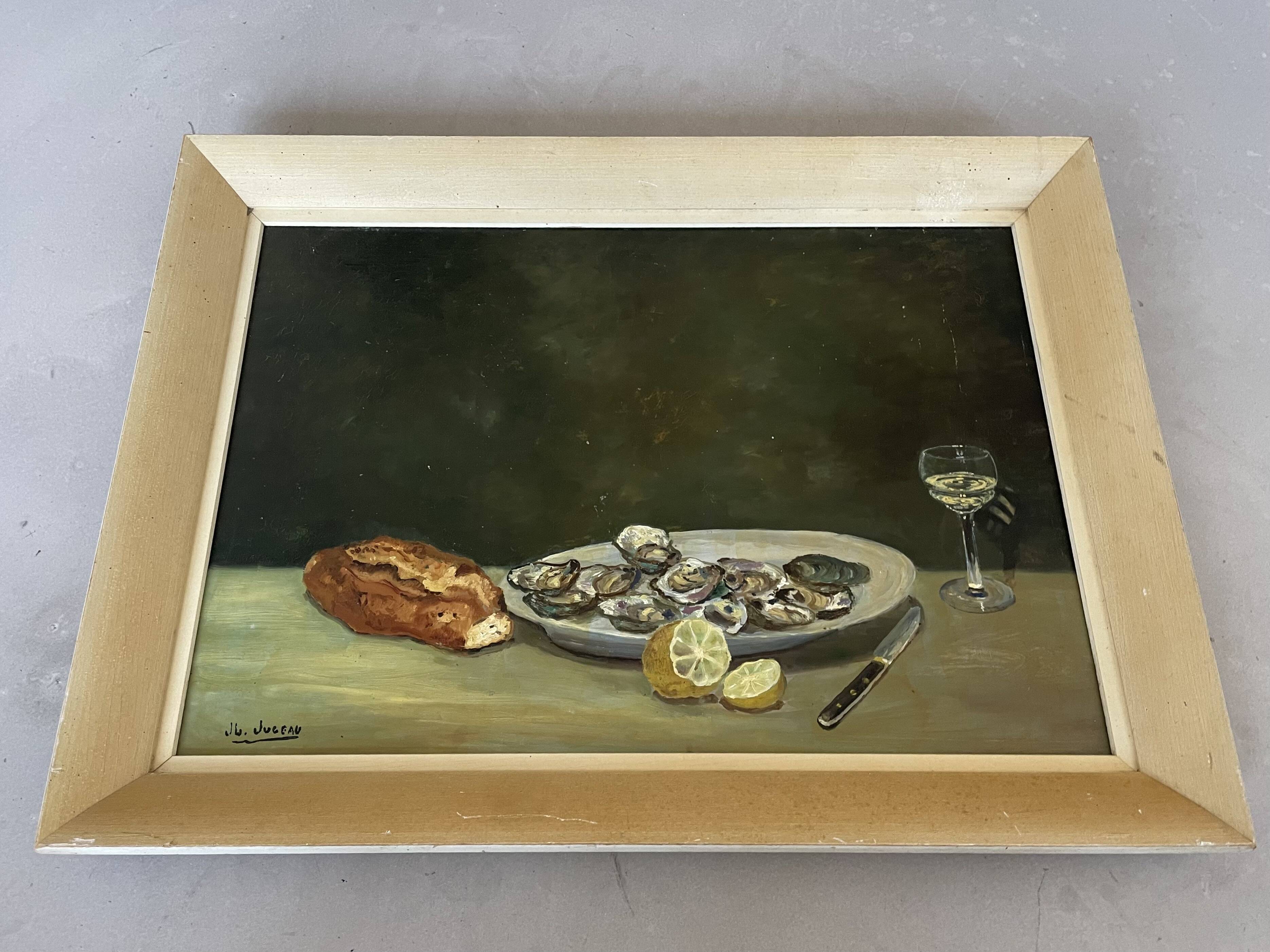 Still life, oil on panel signed