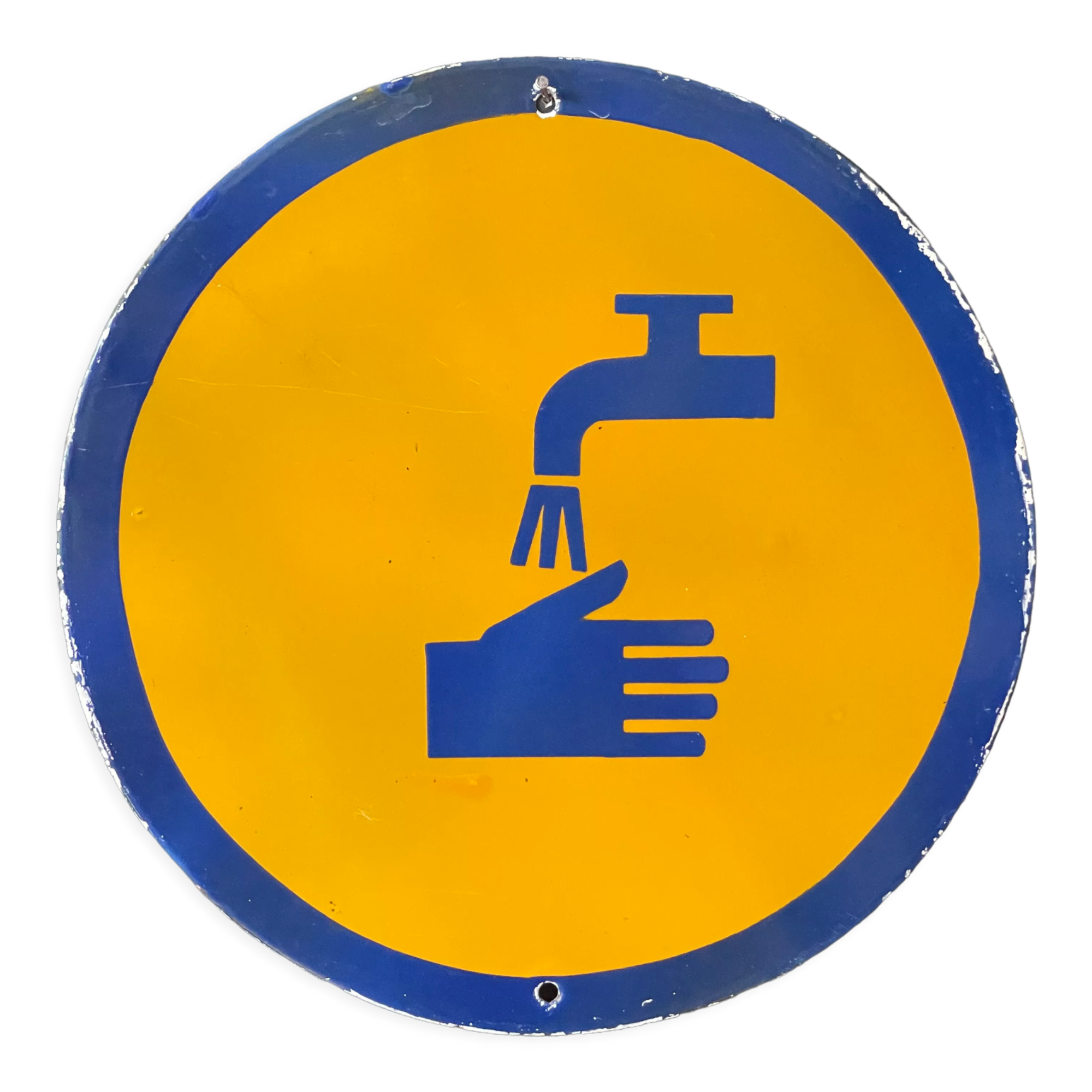 WASH YOUR HANDS Vintage European Industrial Enamel Signs Decoration