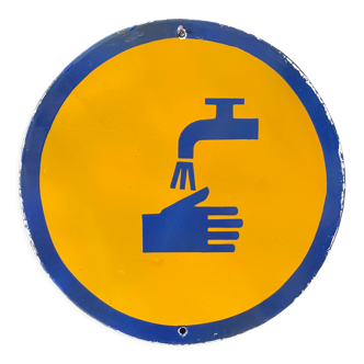 WASH YOUR HANDS Vintage European Industrial Enamel Signs Decoration