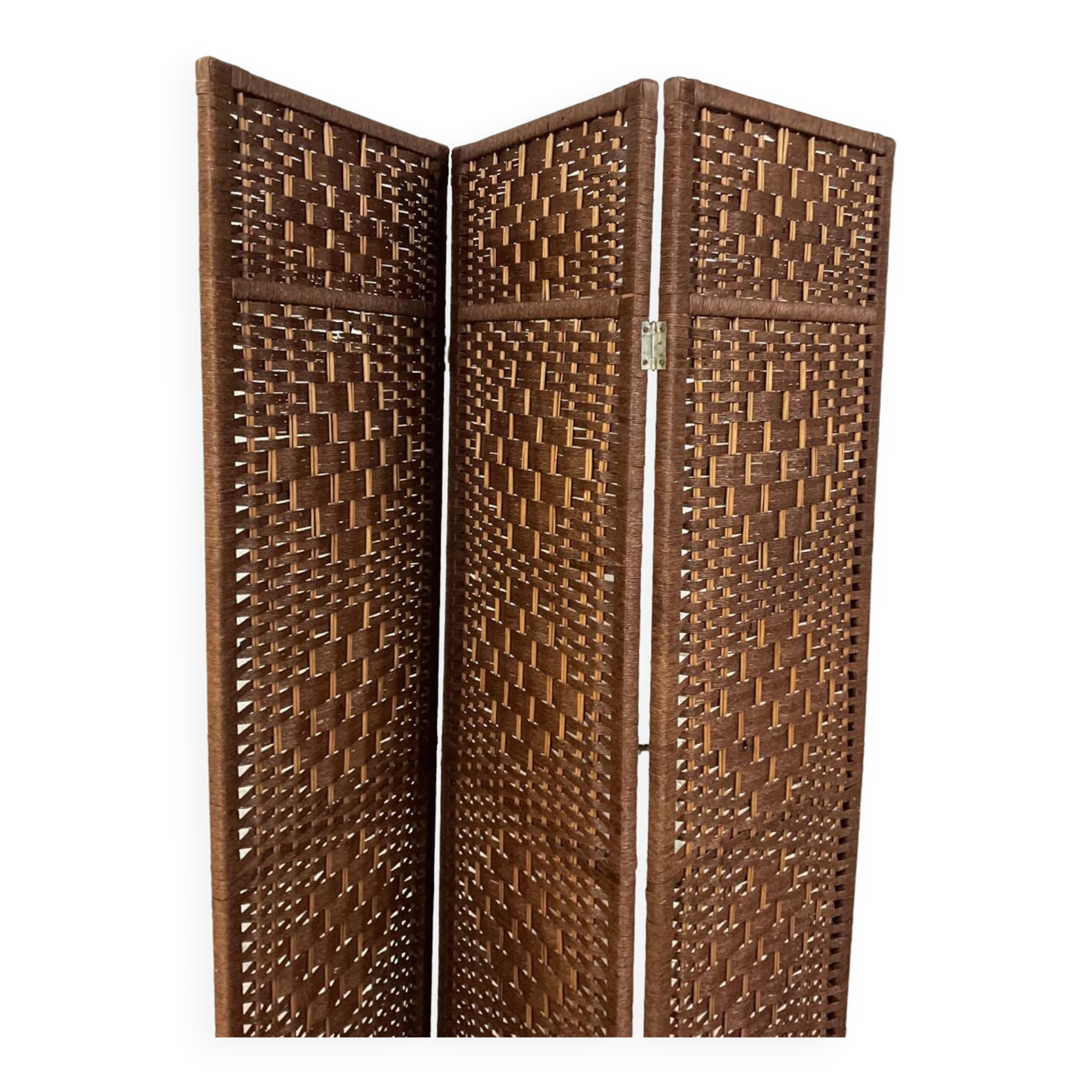 3-section rattan and wicker screen