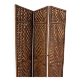 3-section rattan and wicker screen