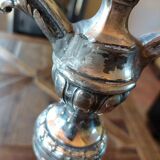 Victorian silver-plated bronze lamp base.