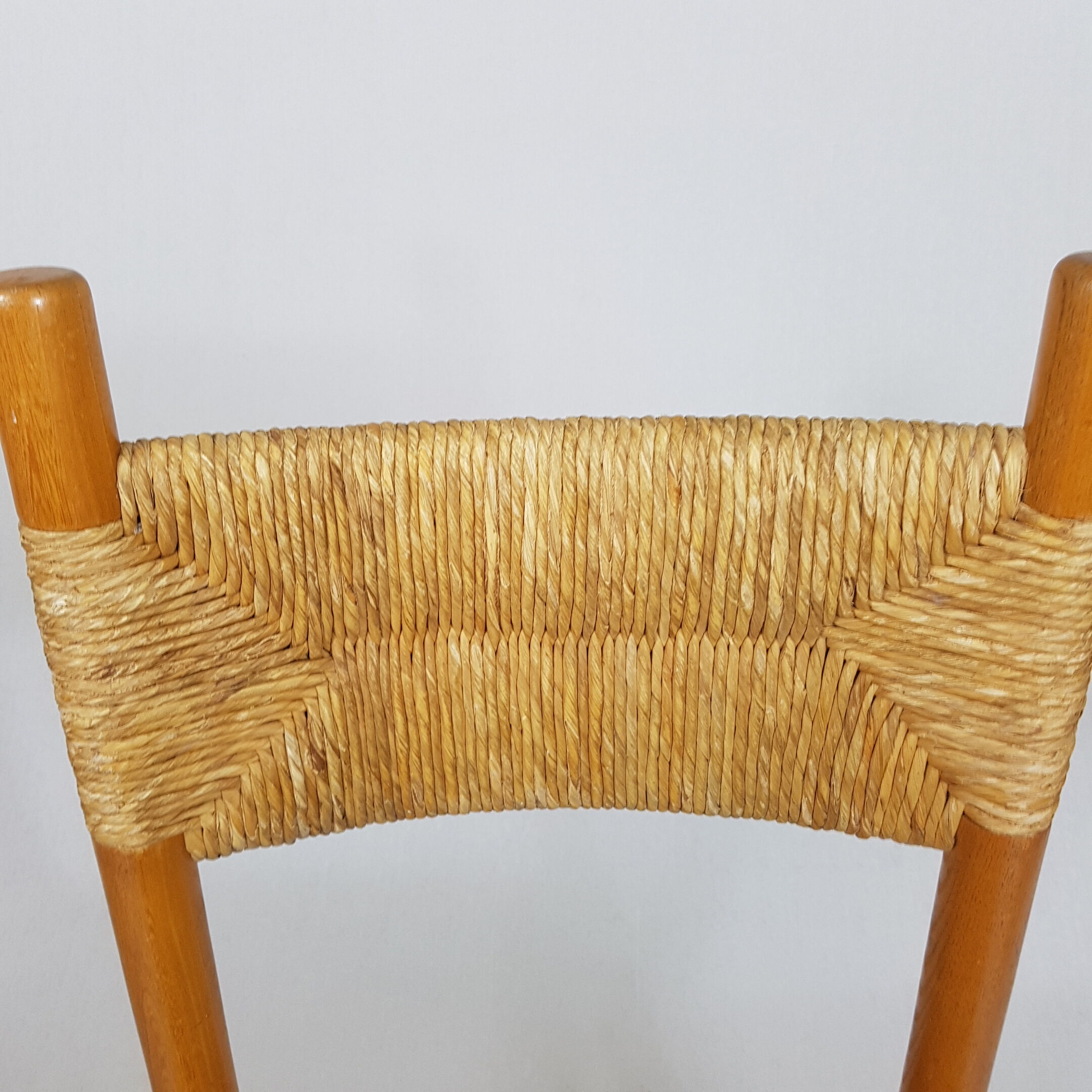 Chaises paillées rustiques années 70