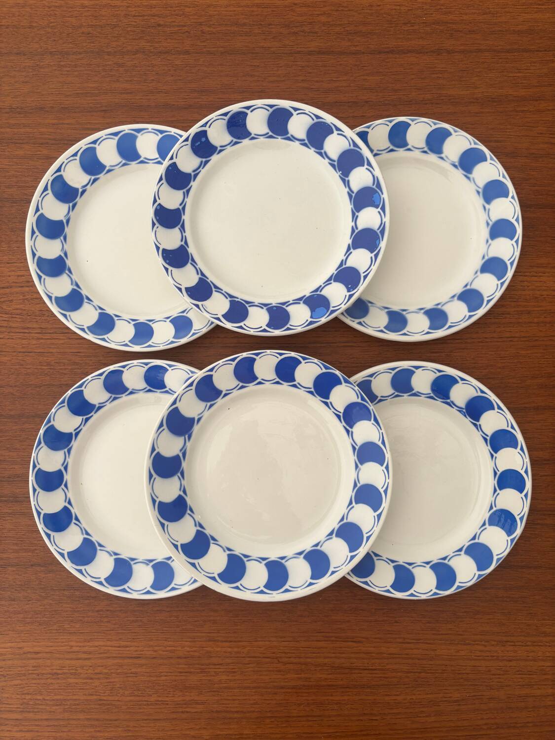 Set of 6 Digoin Sarreguemines dessert plates – Dorothy model – v