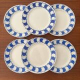 Set of 6 Digoin Sarreguemines dessert plates – Dorothy model – v