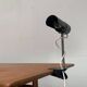 Mid-century minimalist clamp table lamp, 1960s