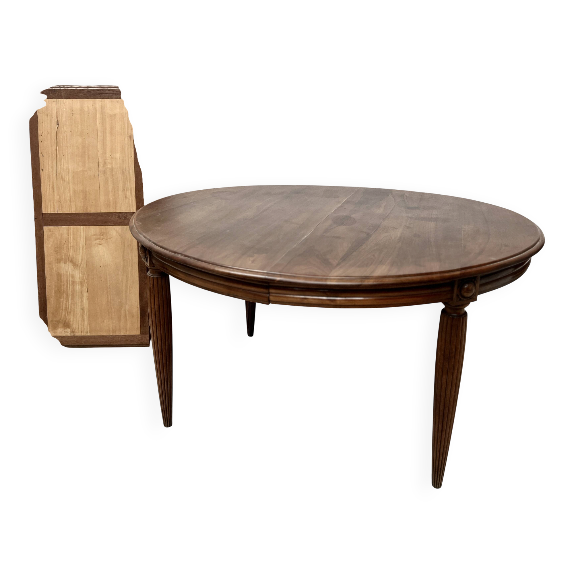 Art Deco table in solid walnut, 20th century.
