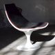 Space Age armchair lacquered fiber and fabrics 1970