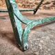 Vintage French bistro table in riveted iron – folding (1920s)