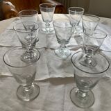Série de neuf vertes à pied XIX siècle