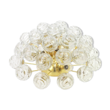 Spectacular Sputnik ceiling lights with glass snowballs by Doria, Germany, 1970s