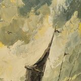 Fishing scene canvas