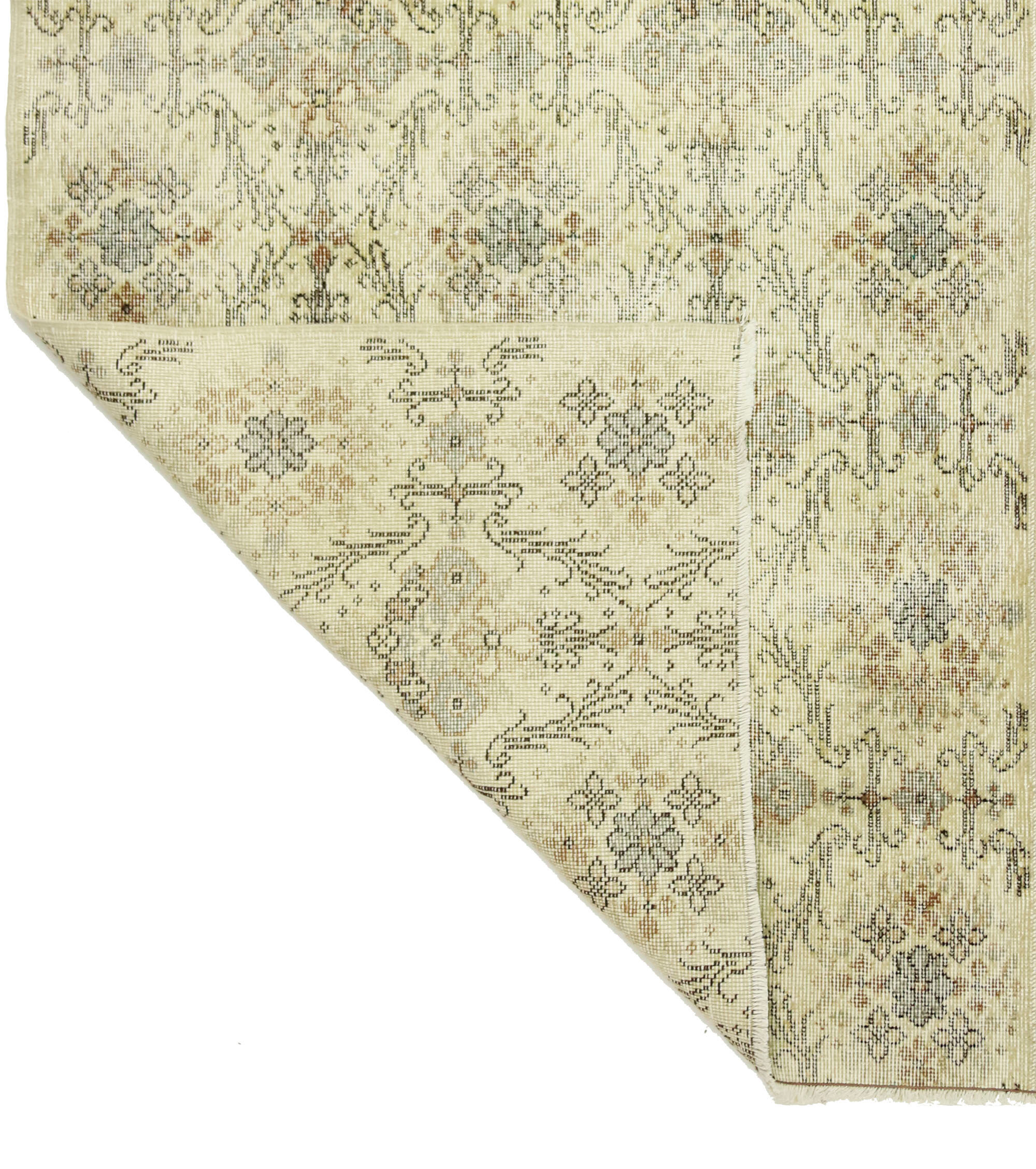 Anatolian handmade vintage rug 210 cm x 115 cm