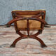 Empire curule stool with mahogany goosenecks
