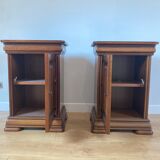 Set of 2 bedside tables style Louis Philippe - Merisier