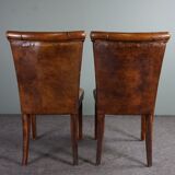 Set of 5 sheepskin dining chairs