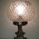 Lampe ananas verre et bronze