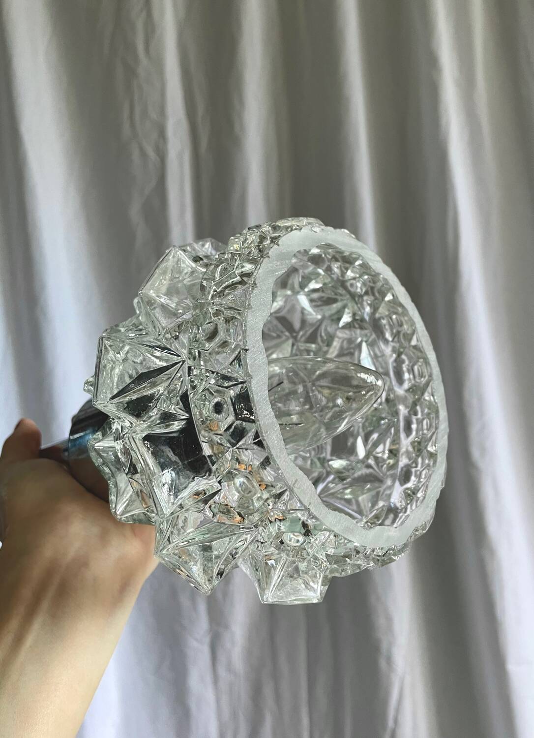 Suspension verre et chrome 70’s