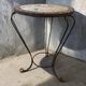 Vintage metal side table/plant table with mosaic.