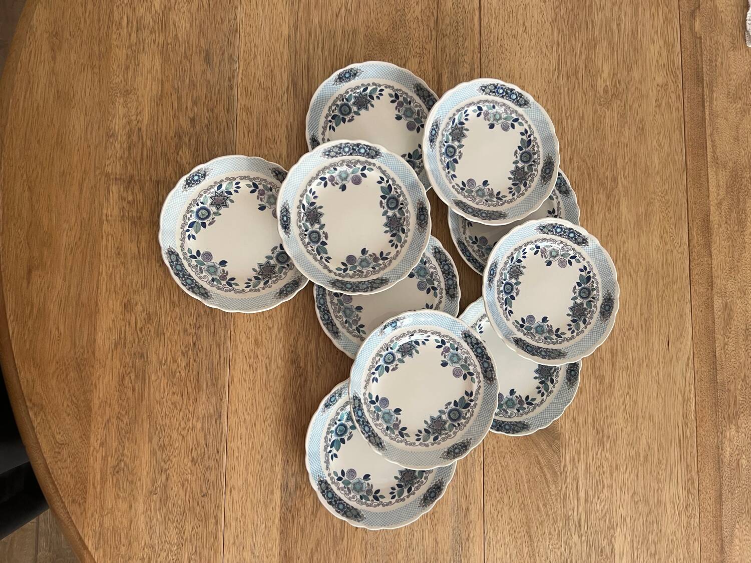 10 dessert plates 1960 Manufacture Pontesa