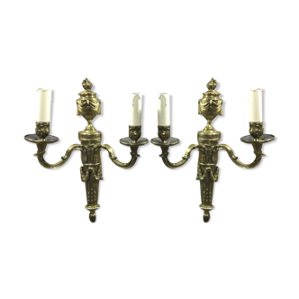 Pair of bronze sconces st Louis XVl