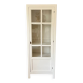 Petite vitrine blanc plume