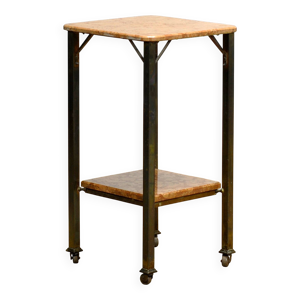 Table d'appoint en marbre - laiton