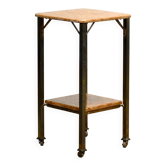 French marble and brass side table, circa 1920