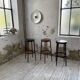 Set of three high bistro stools