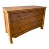 Chest of drawers with 3 drawers and 2 matching bedside tables, solid elm wood