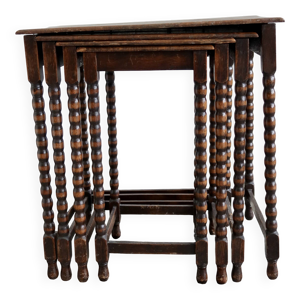 4 tables gigognes anciennes - bois