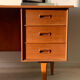 Vintage double-sided Danish teak desk