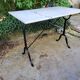Bistro table in Carrara marble and cast iron circa 1900