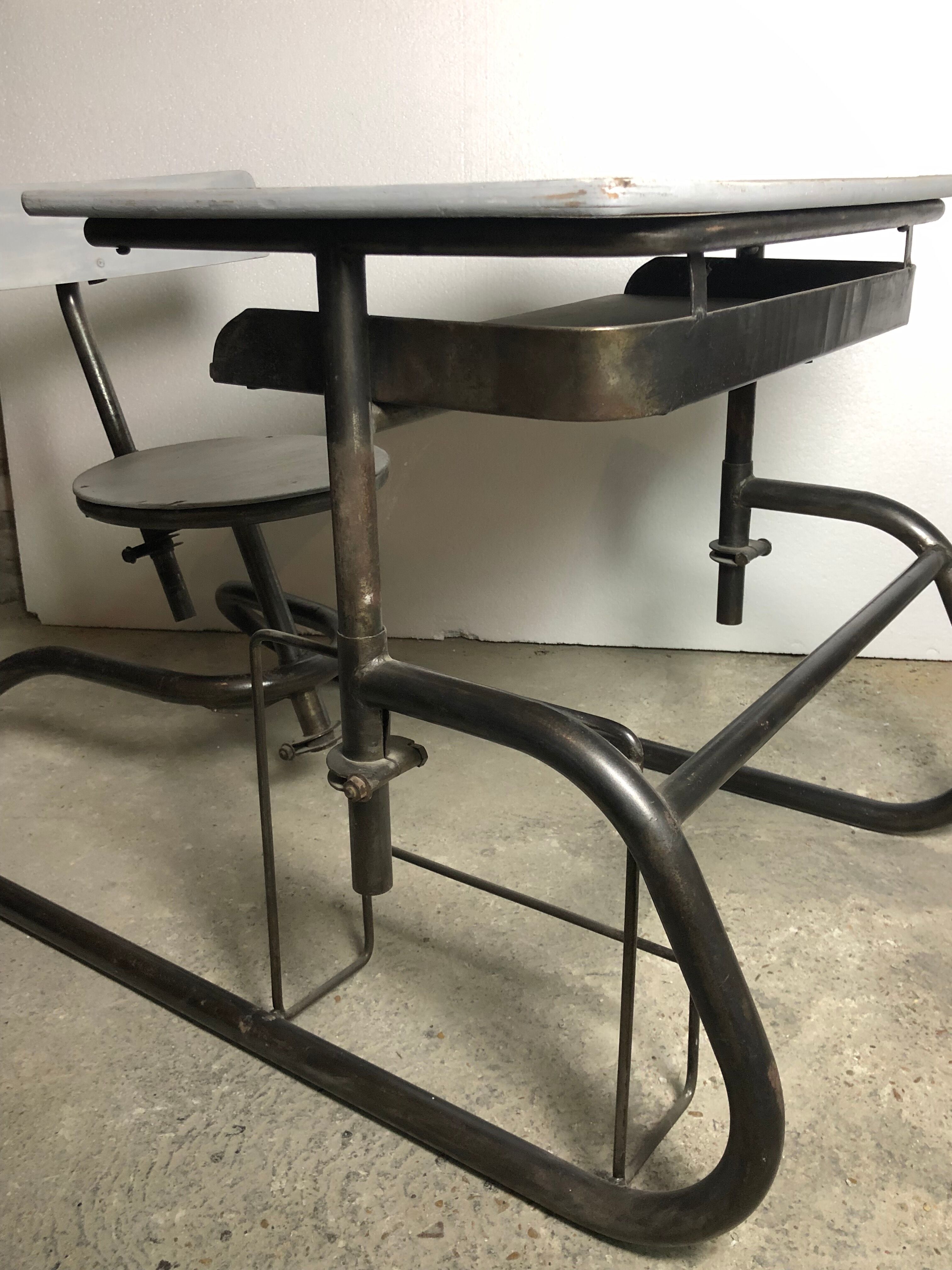 "American vintage" 60 's schoolboy's desk