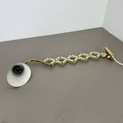 Original brass and metal scissors wall light by SIS Leuchten, Germany, 1950s.