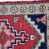 Tapis vintage du Moyen-Orient Hamadan fait main en laine – 38 x 59 cm
