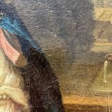 Antique painting, portrait of a gallant woman signed early 18th century