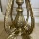 Freestanding brass coat rack