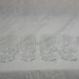 8 glass set transparent 70 years