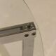Table basse en verre et acier nickelé - Années 50/60