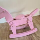 Old mini wooden rocking horse old rose original